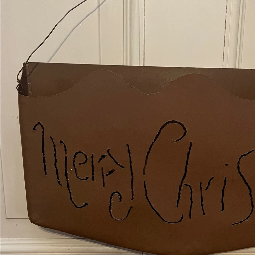 Rustic Metal Merry Christmas 
